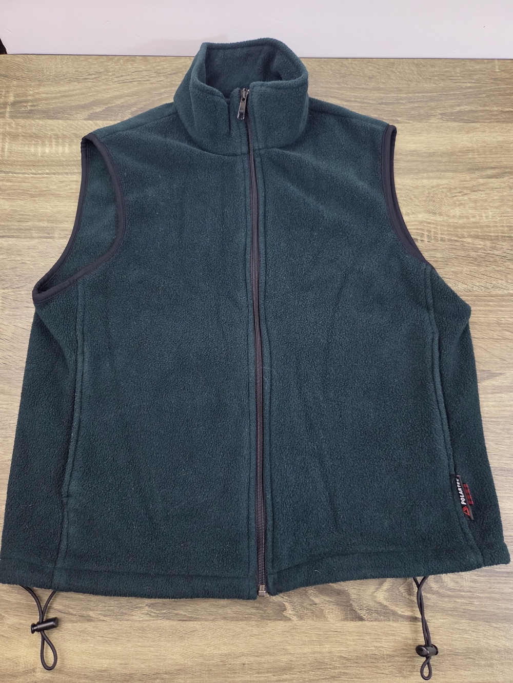 Woolrich Full Zip Vest Men's Medium Green Polartec Fleece Outdoor Made in USA
